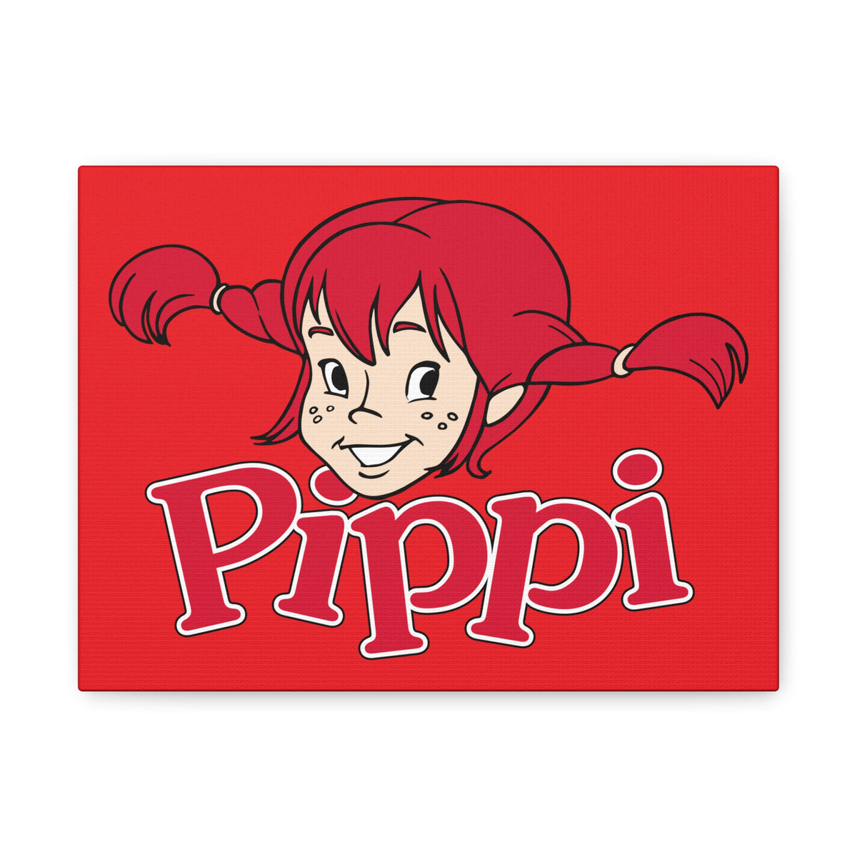 Pippi Longstocking Matte Canvas, Stretched 1.25"